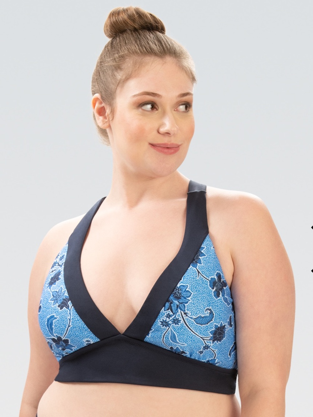 Dolfin Women's Aqushape Amour Capri Printed V-Neck Bikini Top 2XL